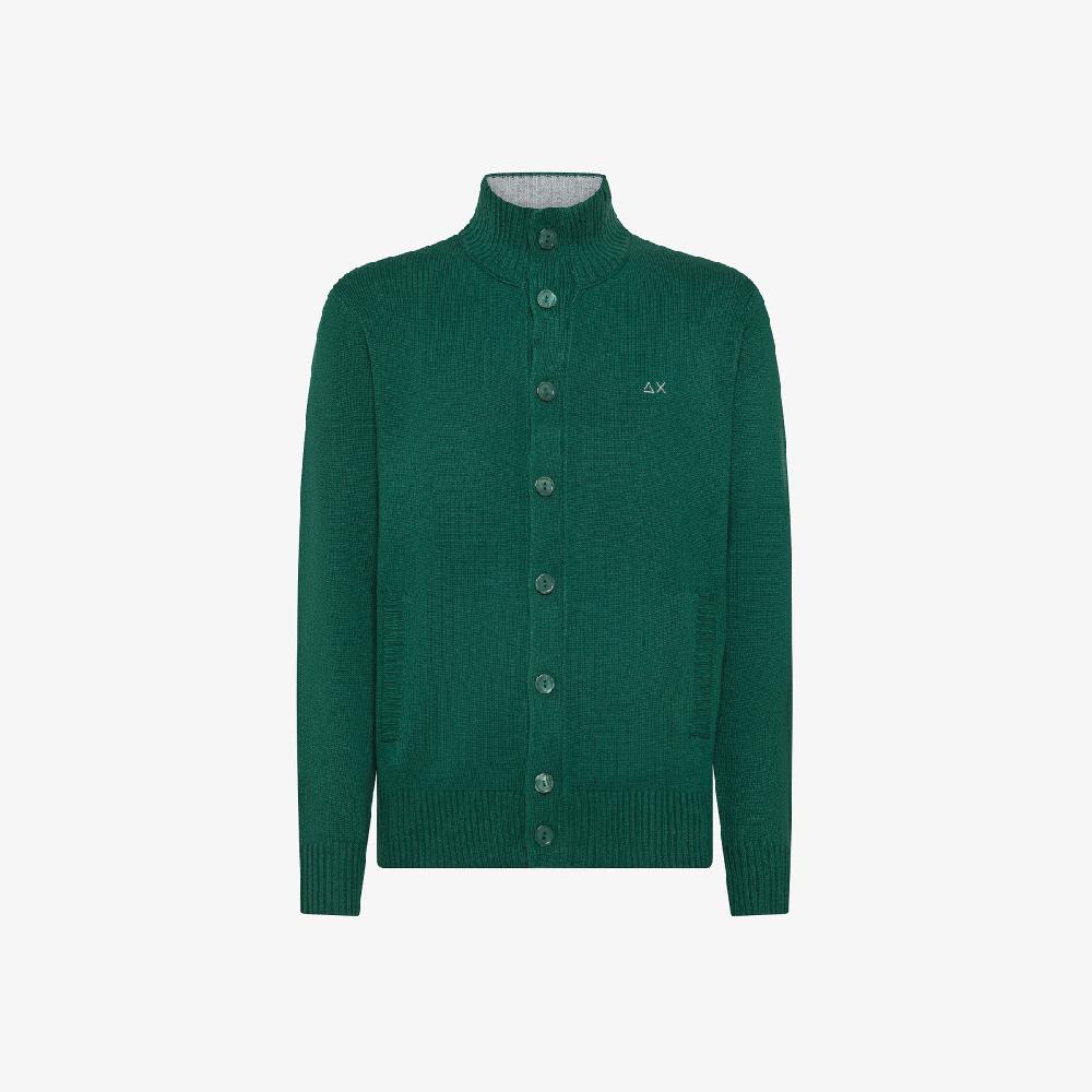 Sun 68 Cardigan In Lana E Cashmere - Uomo