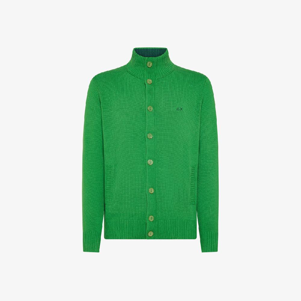 Sun 68 Cardigan In Lana E Cashmere - Uomo