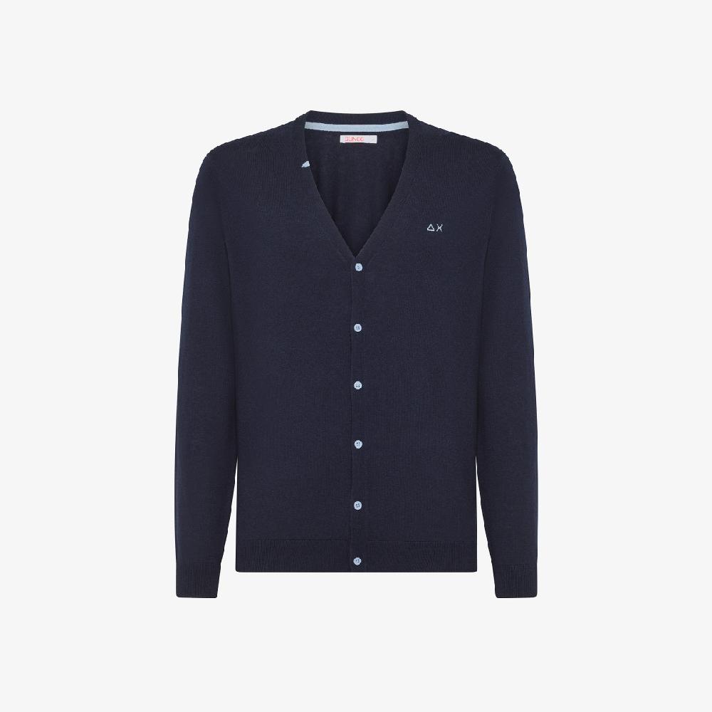 Sun 68 Cardigan In Lana E Cotone - Uomo