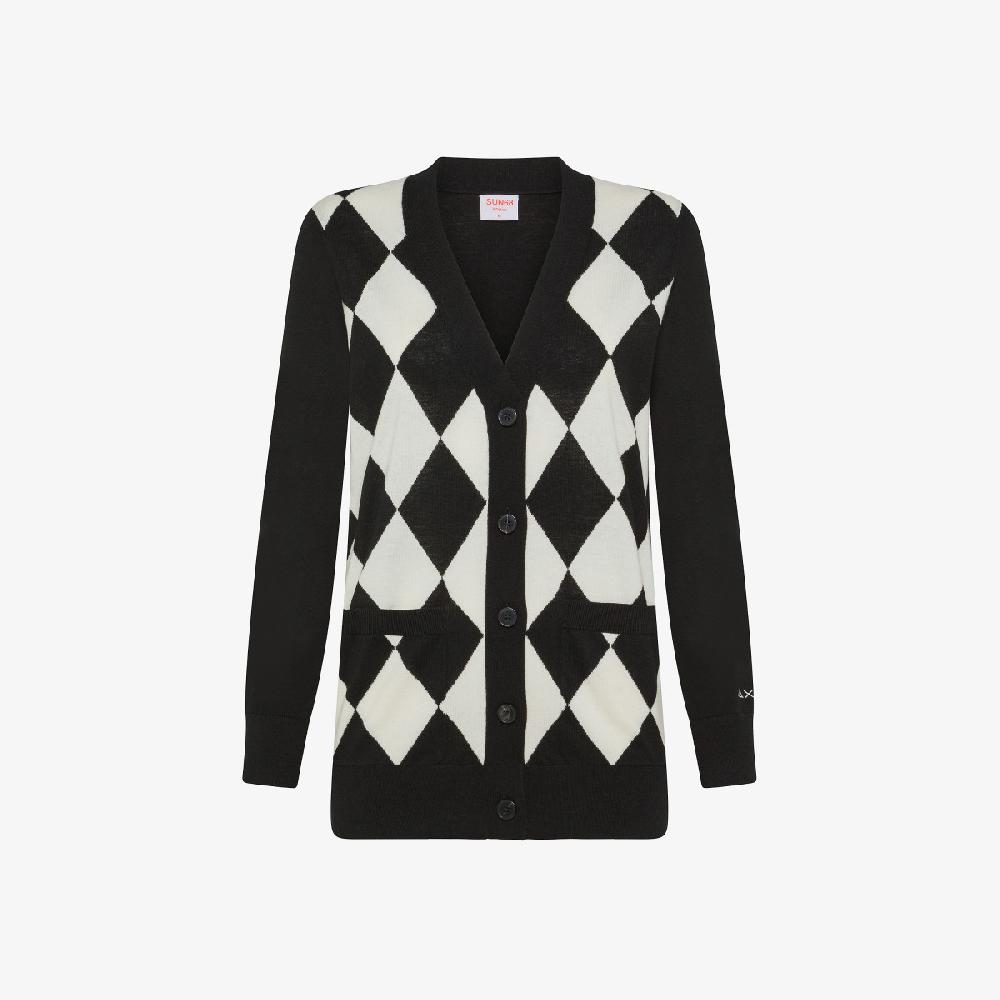 Sun 68 Cardigan In Misto Lana - Donna