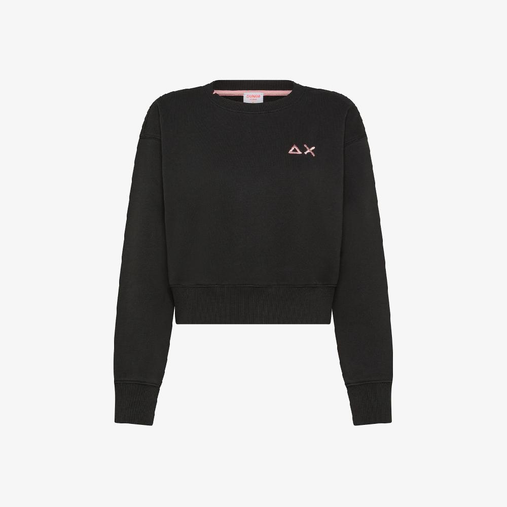 Sun 68 Felpa Cropped In Cotone - Donna