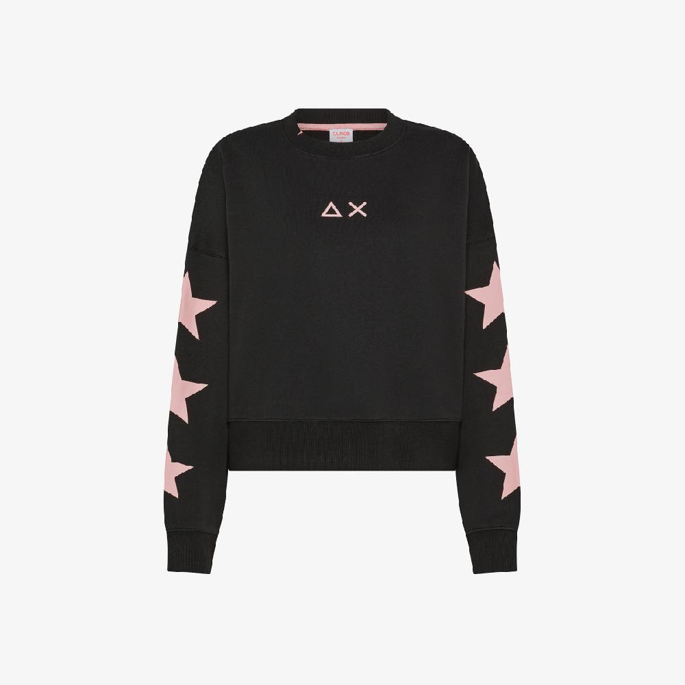 Sun 68 Felpa Cropped In Cotone - Donna