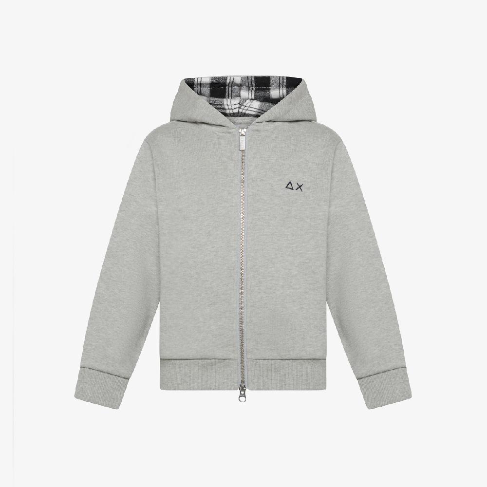 Sun 68 Felpa In Cotone Con Cappuccio E Zip - Bambino
