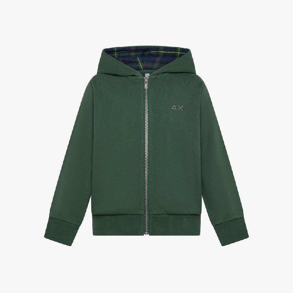 Sun 68 Felpa In Cotone Con Cappuccio E Zip - Bambino