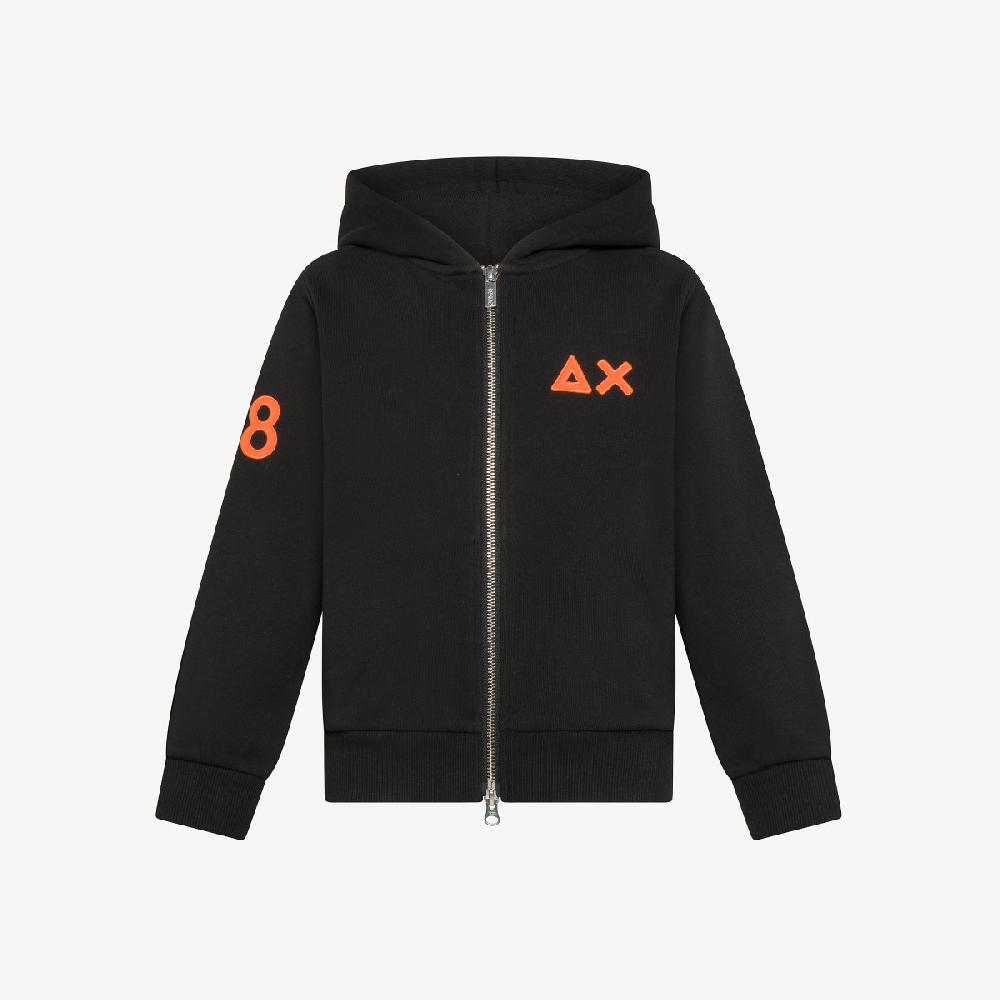 Sun 68 Felpa In Cotone Con Cappuccio E Zip - Bambino