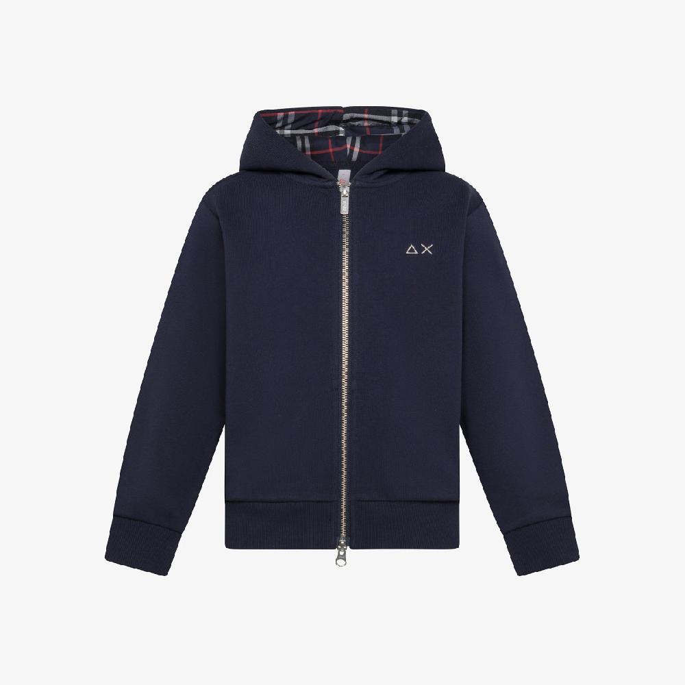 Sun 68 Felpa In Cotone Con Cappuccio E Zip - Bambino