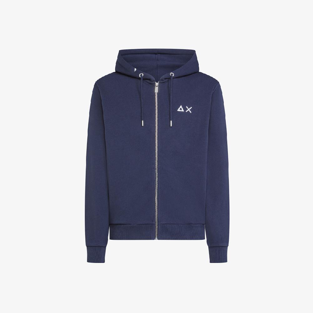 Sun 68 Felpa In Cotone Con Cappuccio E Zip - Uomo