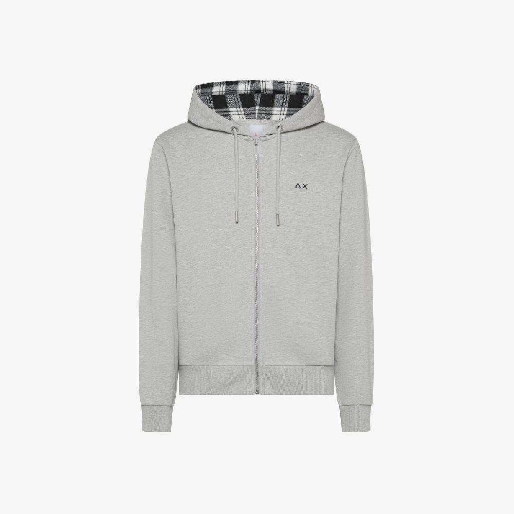 Sun 68 Felpa In Cotone Con Cappuccio E Zip - Uomo