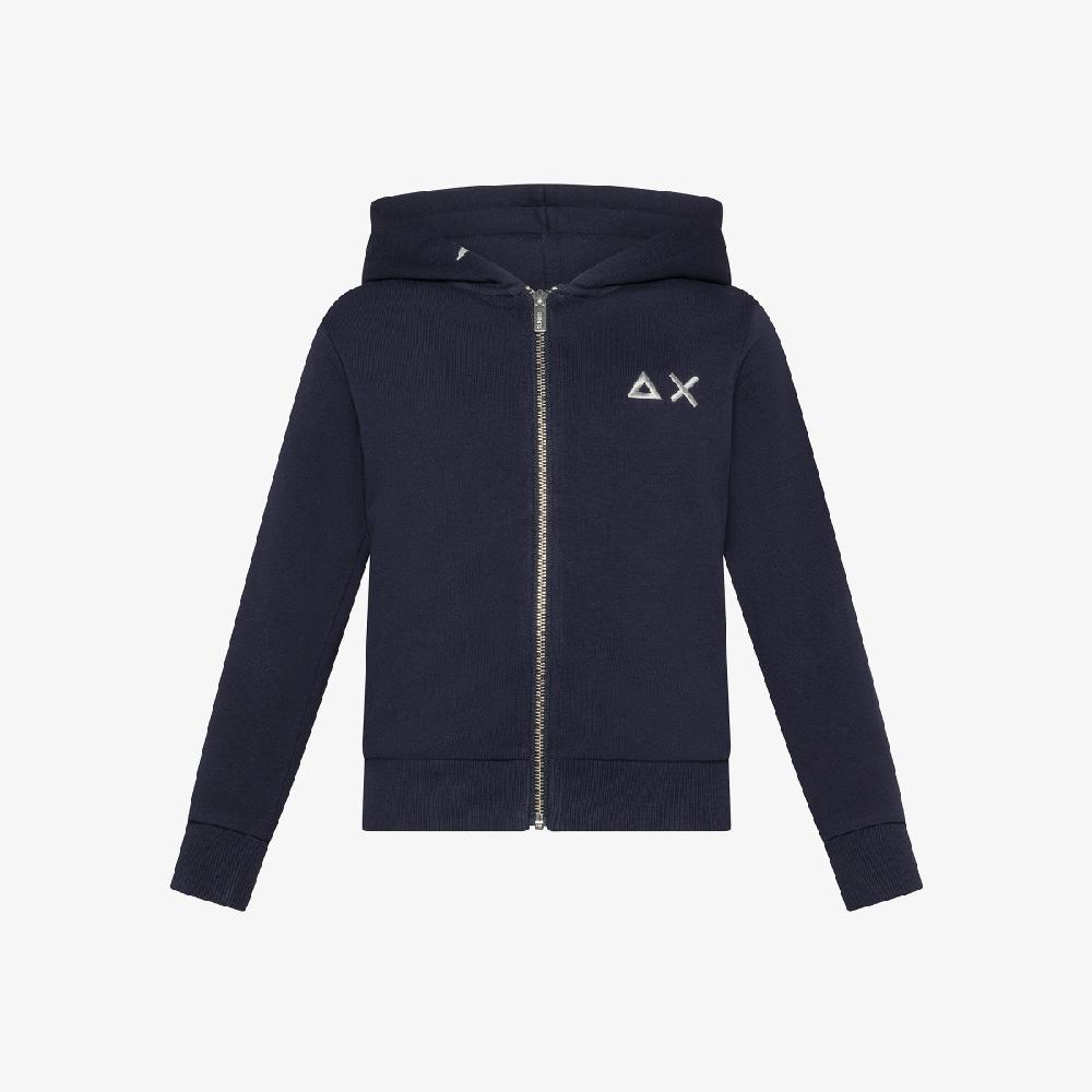 Sun 68 Felpa In Cotone Con Zip E Cappuccio - Bambino