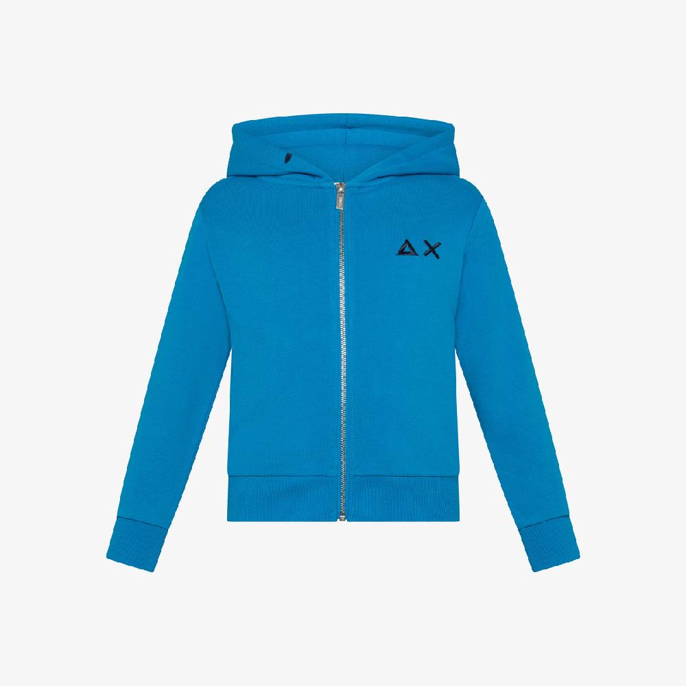 Sun 68 Felpa In Cotone Con Zip E Cappuccio - Bambino