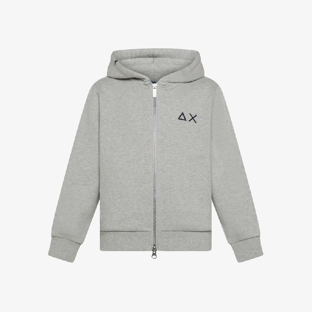 Sun 68 Felpa In Cotone Con Zip E Cappuccio - Bambino
