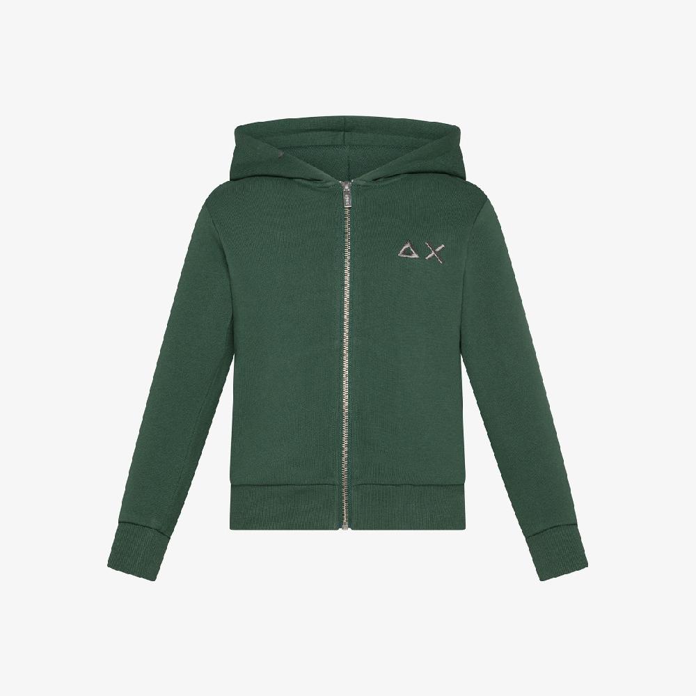 Sun 68 Felpa In Cotone Con Zip E Cappuccio - Bambino