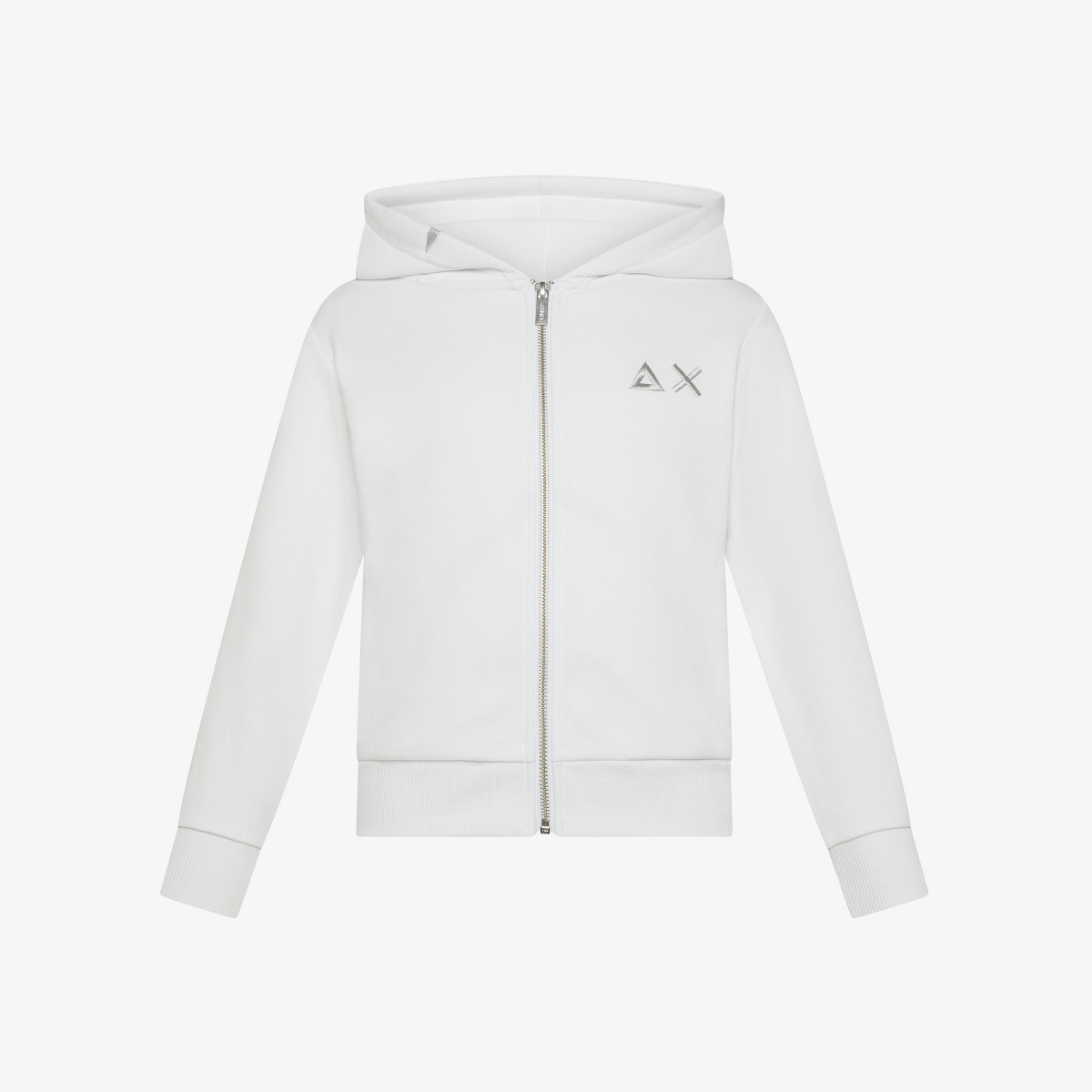 Sun 68 Felpa In Cotone Con Zip E Cappuccio - Bambino