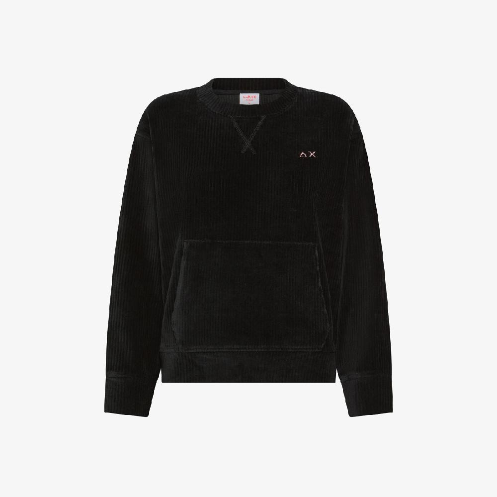 Sun 68 Felpa In Velluto Di Cotone - Donna