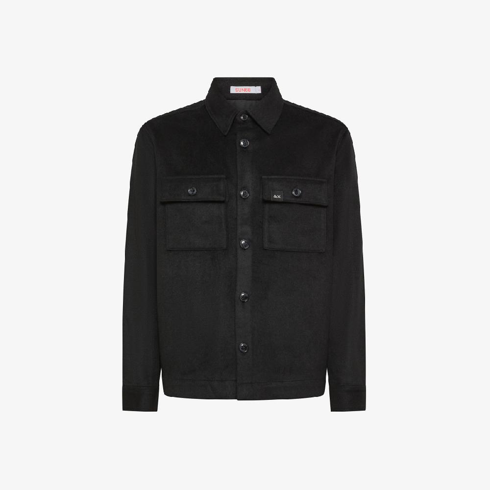 Sun 68 Giacca Overshirt In Lana - Uomo