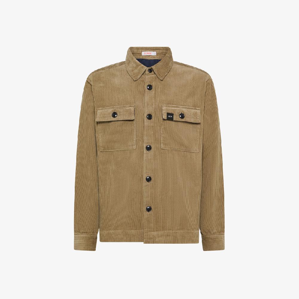 Sun 68 Giacca Overshirt In Velluto - Uomo