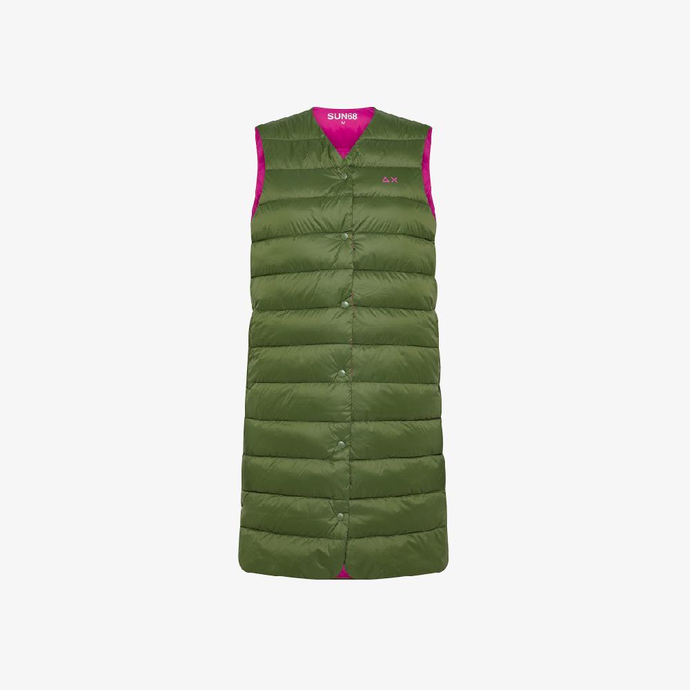 Sun 68 Gilet In Nylon Trapuntato - Donna
