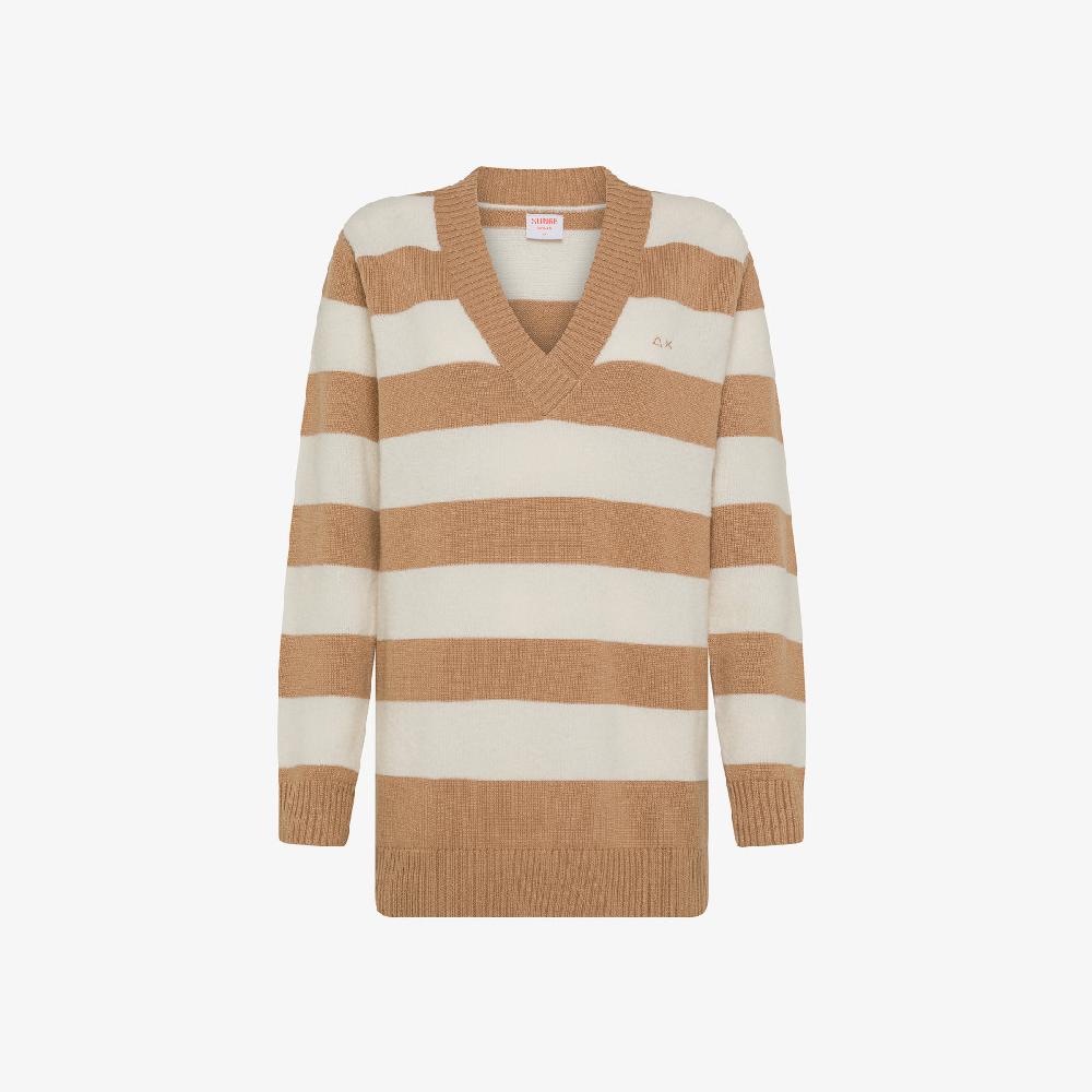 Sun 68 Maglia A Righe In Misto Cashmere - Donna