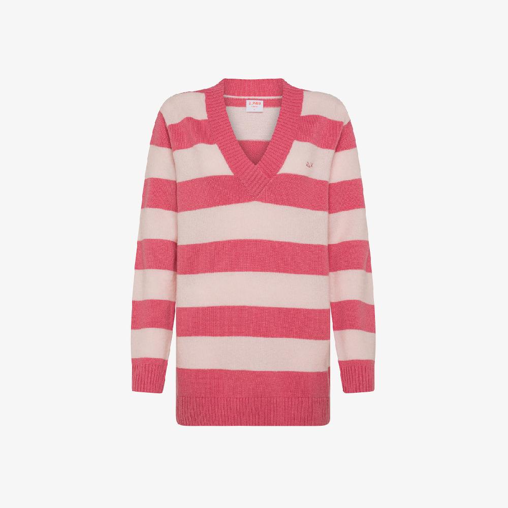 Sun 68 Maglia A Righe In Misto Cashmere - Donna