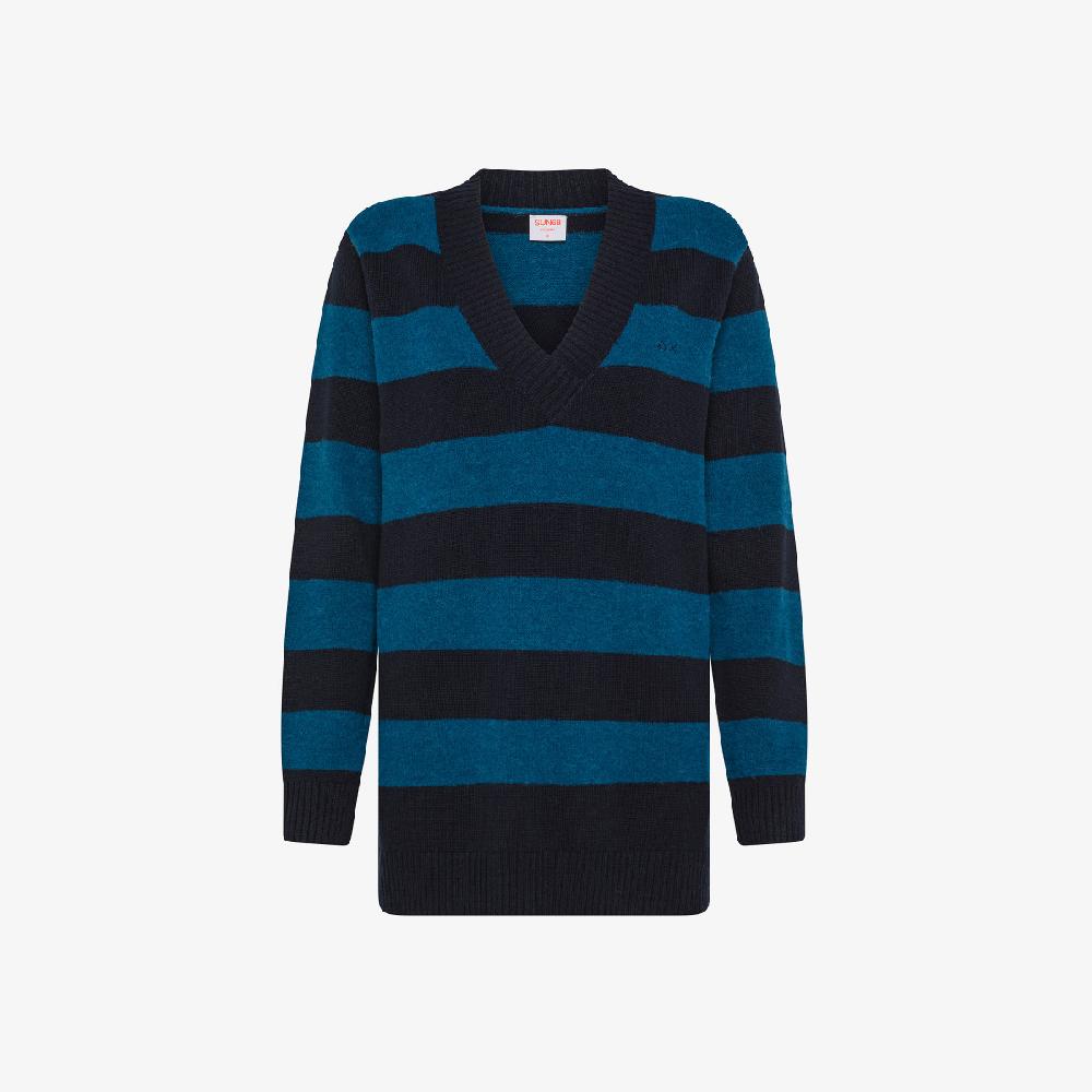 Sun 68 Maglia A Righe In Misto Cashmere - Donna