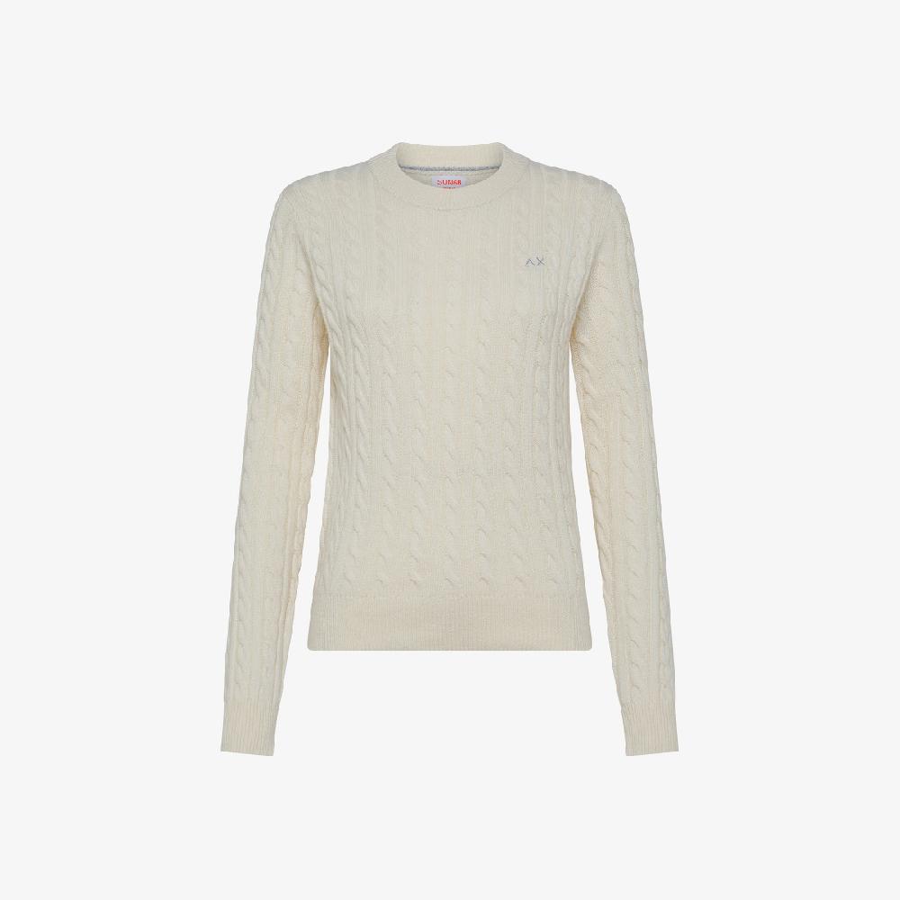 Sun 68 Maglia A Trecce In Misto Cashmere - Donna