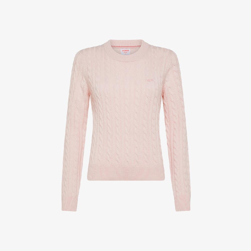 Sun 68 Maglia A Trecce In Misto Cashmere - Donna