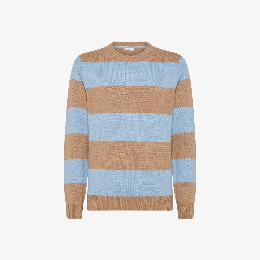 Sun 68 Maglia In Lana E Cashmere A Righe - Uomo
