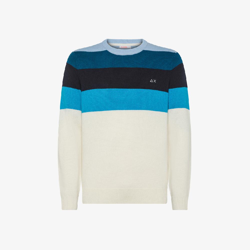 Sun 68 Maglia In Lana E Cashmere A Righe - Uomo