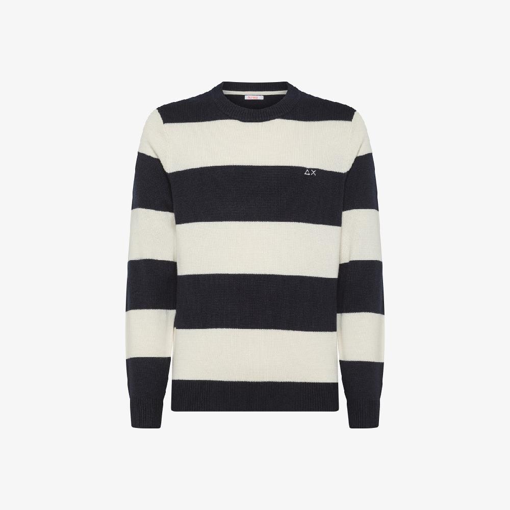 Sun 68 Maglia In Lana E Cashmere A Righe - Uomo