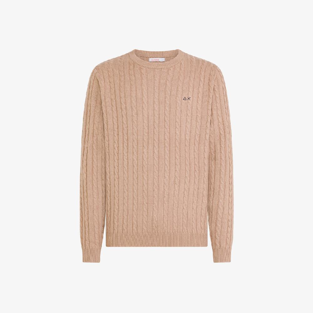 Sun 68 Maglia In Lana E Cashmere A Trecce - Uomo