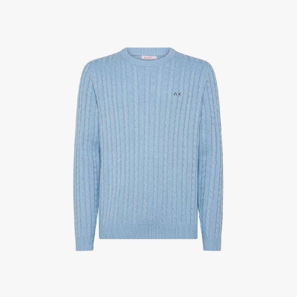 Sun 68 Maglia In Lana E Cashmere A Trecce - Uomo