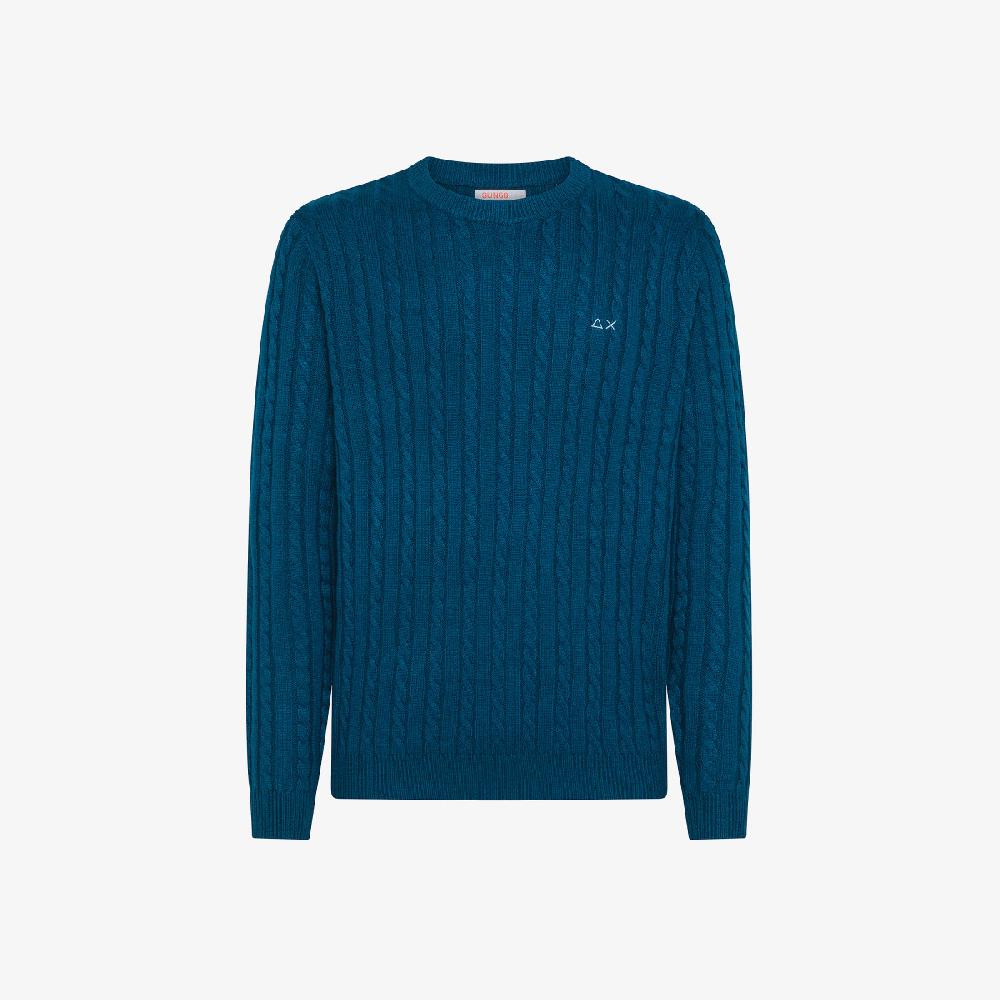 Sun 68 Maglia In Lana E Cashmere A Trecce - Uomo