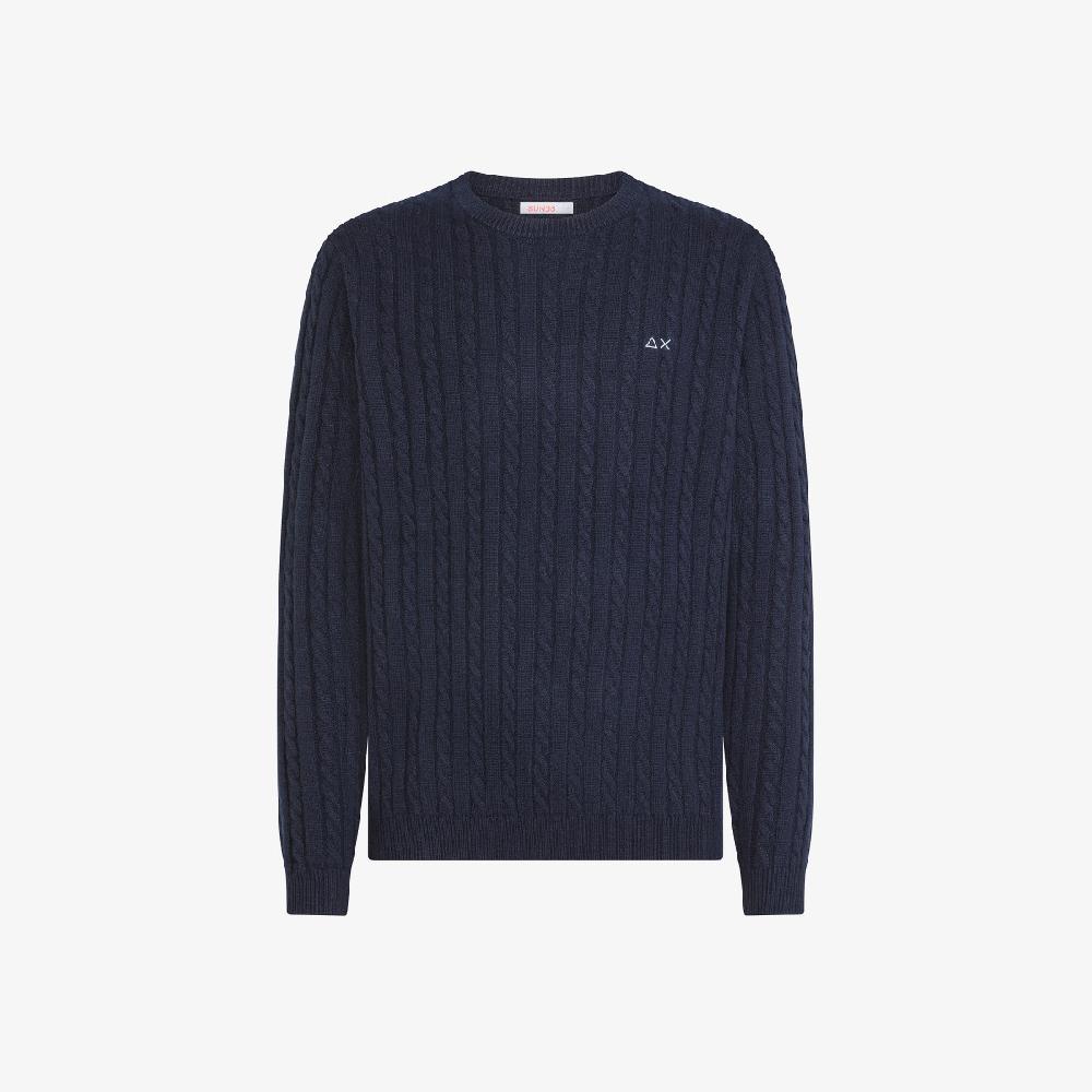 Sun 68 Maglia In Lana E Cashmere A Trecce - Uomo