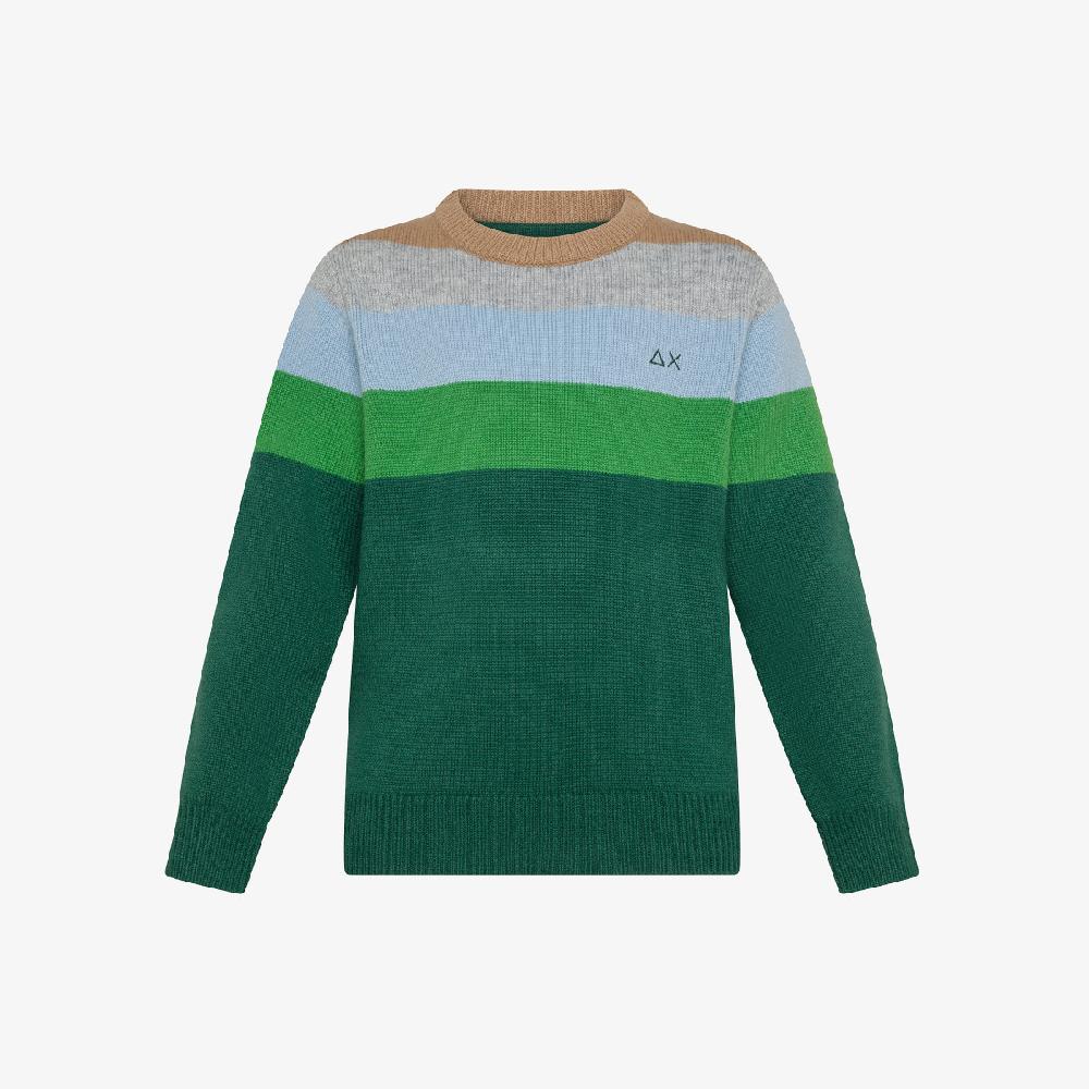 Sun 68 Maglia In Lana E Cashmere Con Righe - Bambino
