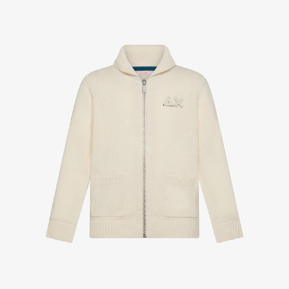 Sun 68 Maglia In Lana E Cashmere Con Zip - Bambino