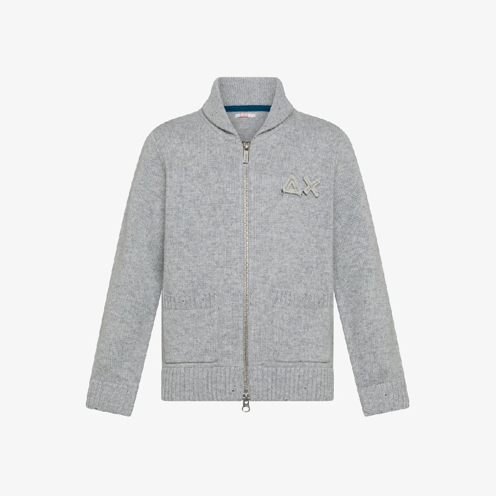 Sun 68 Maglia In Lana E Cashmere Con Zip - Bambino