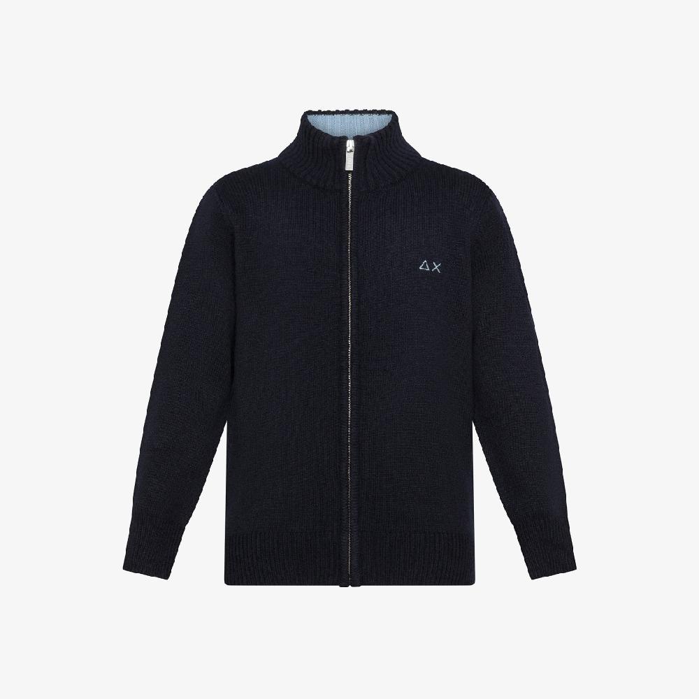 Sun 68 Maglia In Lana E Cashmere Con Zip - Bambino