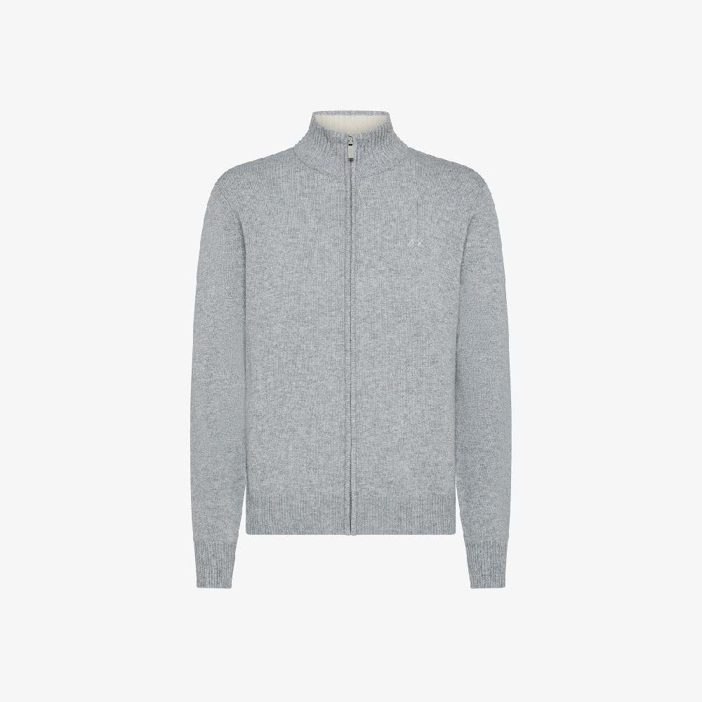 Sun 68 Maglia In Lana E Cashmere Con Zip - Uomo
