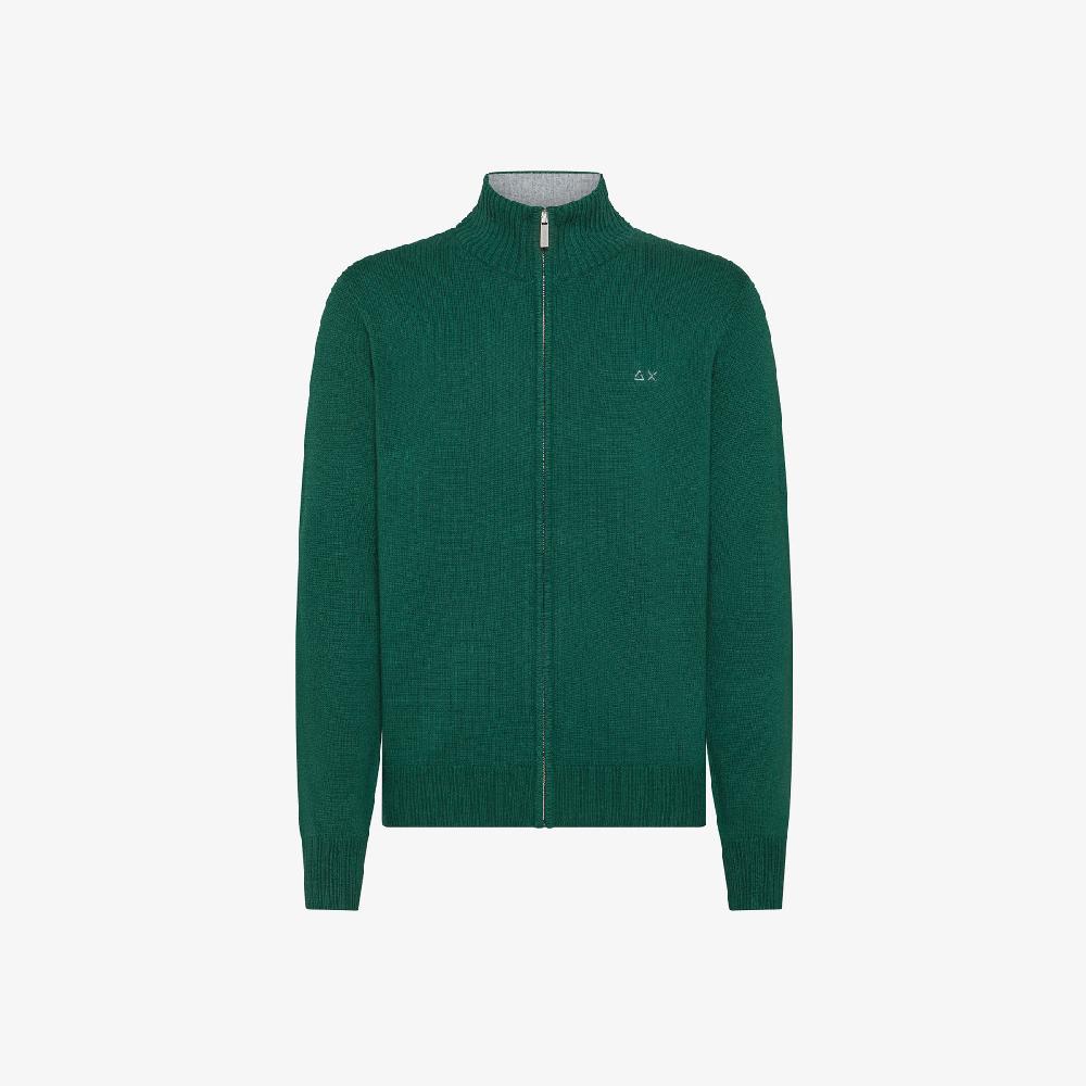 Sun 68 Maglia In Lana E Cashmere Con Zip - Uomo