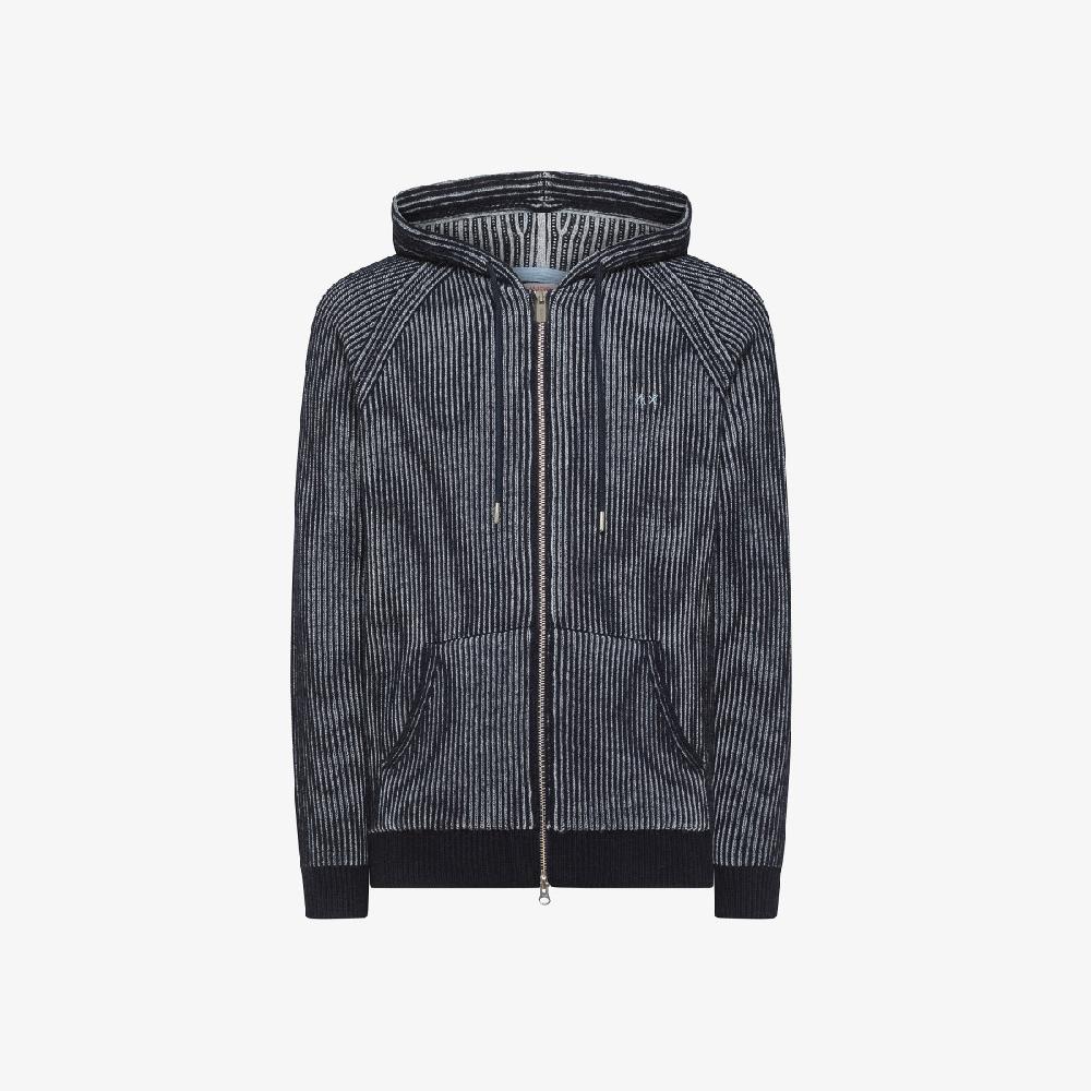 Sun 68 Maglia In Lana E Cashmere Con Zip - Uomo