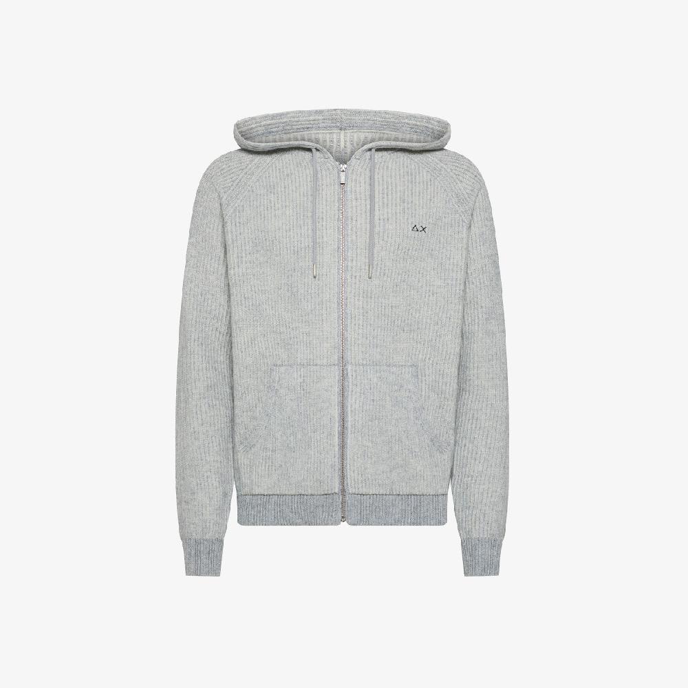 Sun 68 Maglia In Lana E Cashmere Con Zip - Uomo