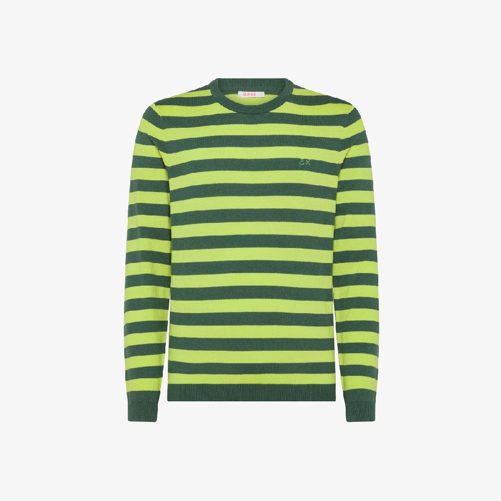 Sun 68 Maglia In Lana E Cotone A Righe - Uomo