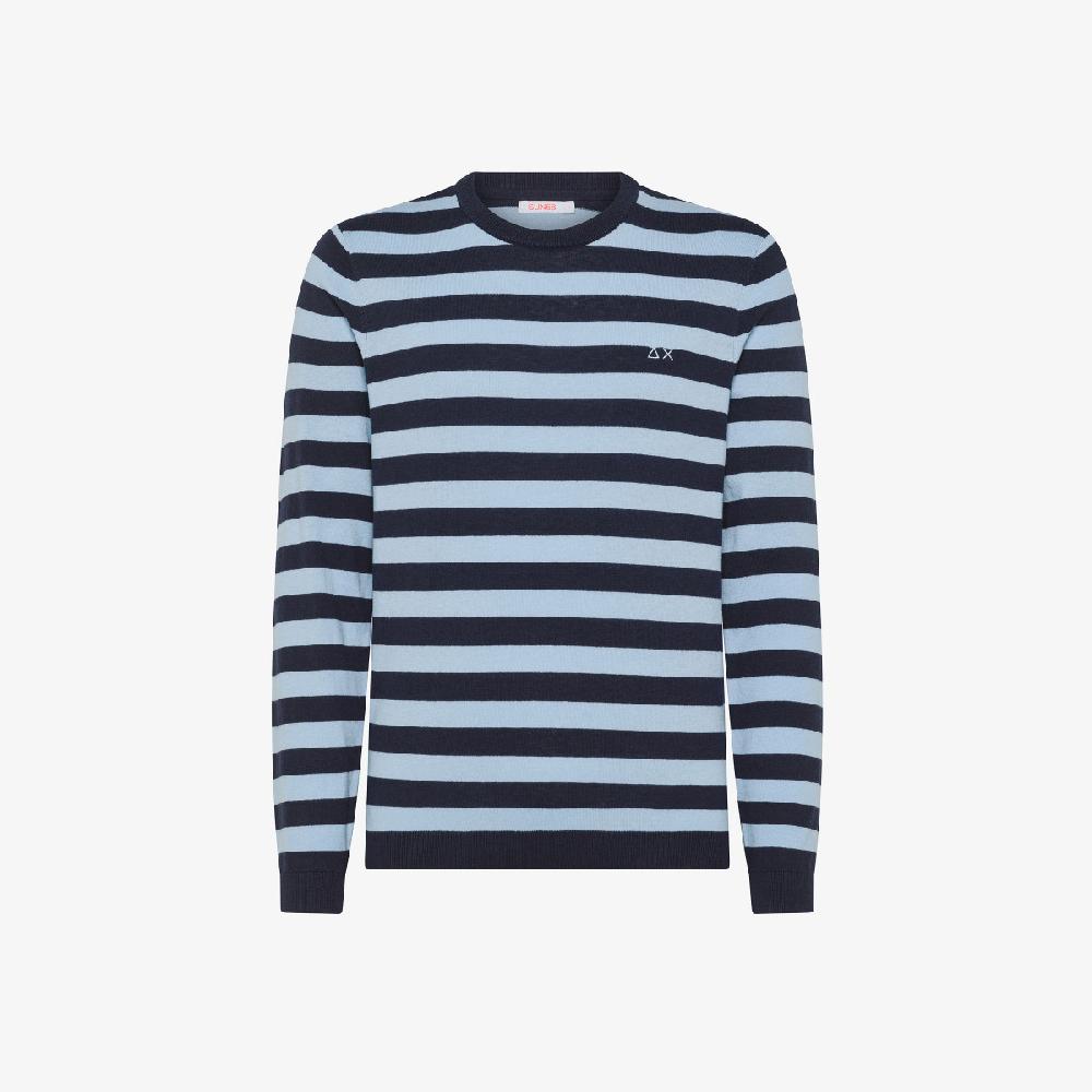Sun 68 Maglia In Lana E Cotone A Righe - Uomo