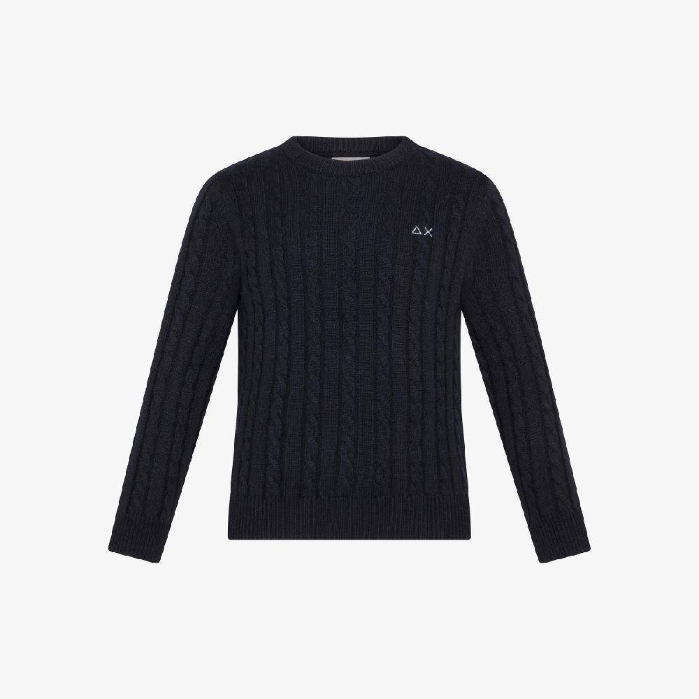 Sun 68 Maglia In Lana E Cotone A Trecce - Bambino