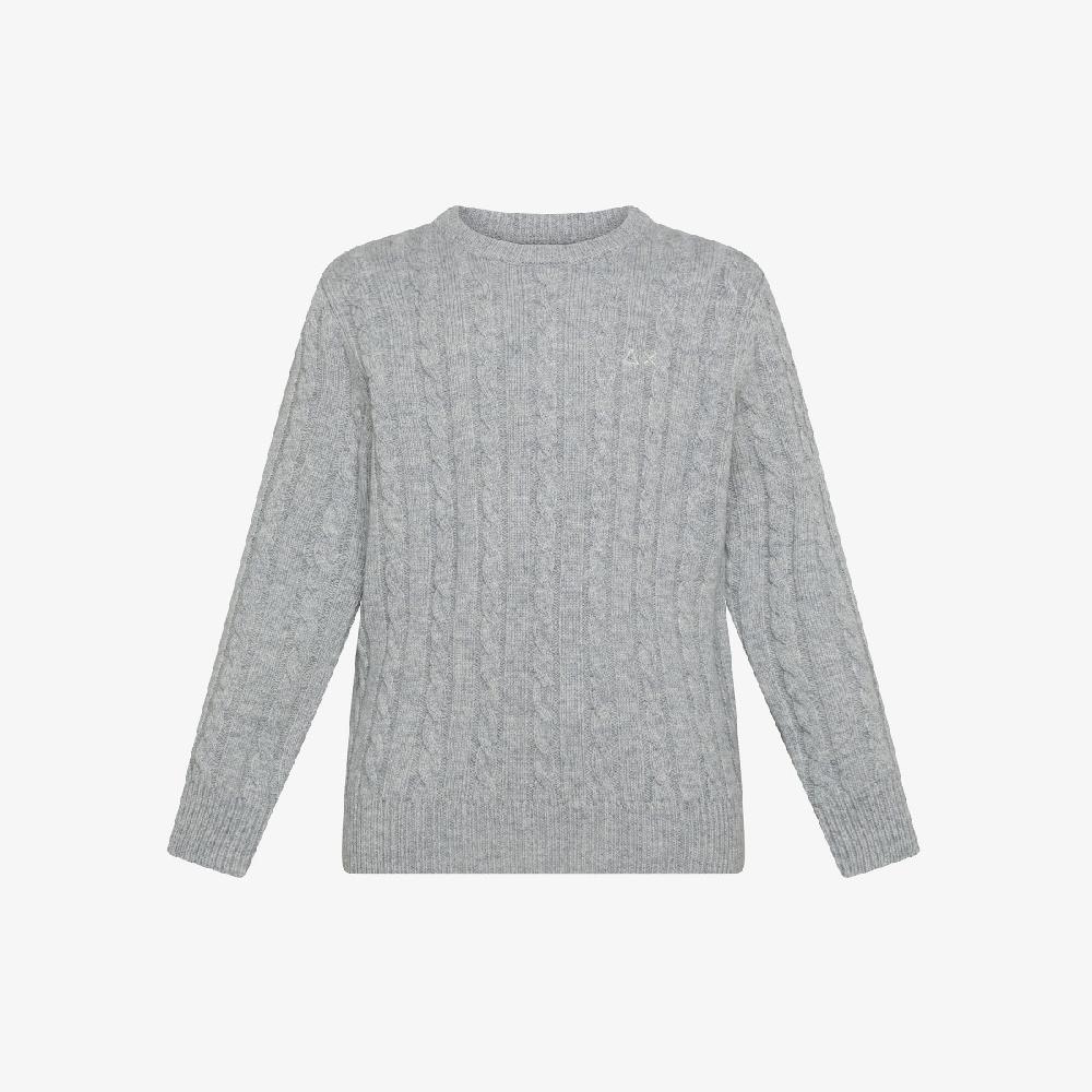 Sun 68 Maglia In Lana E Cotone A Trecce - Bambino