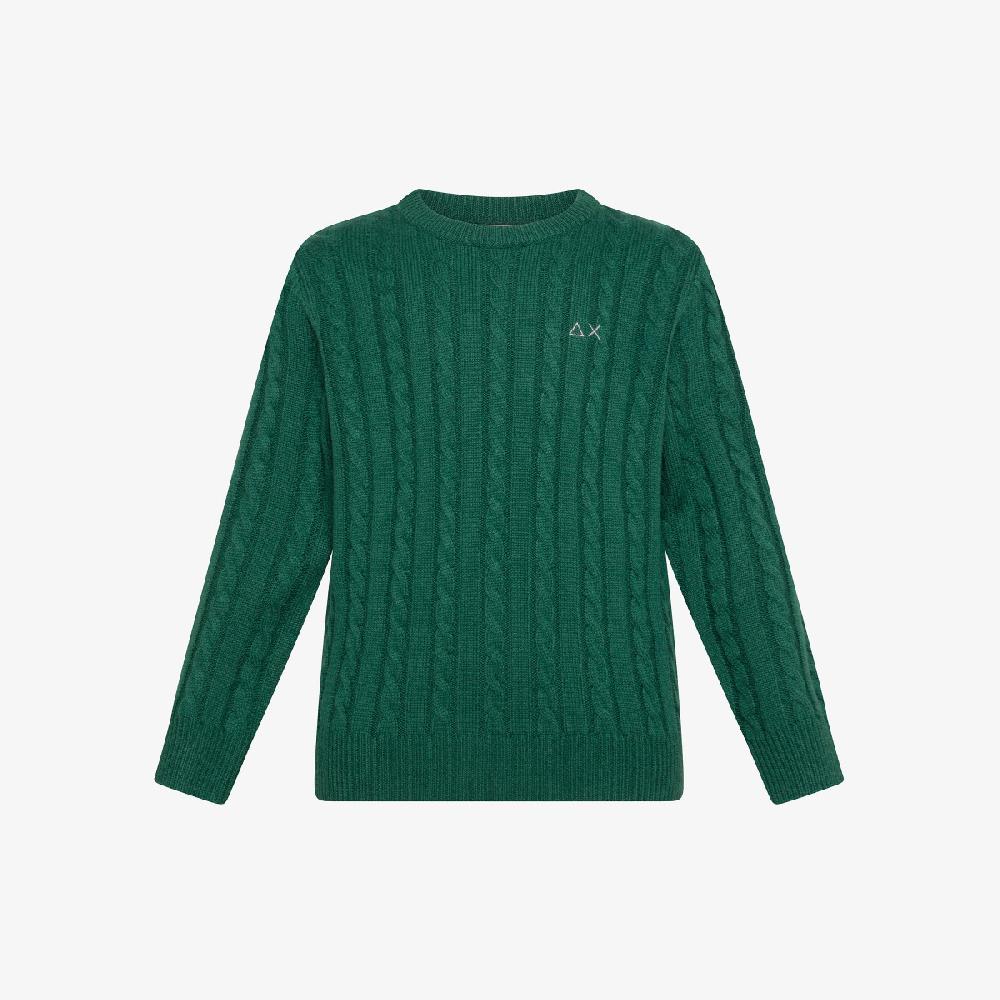 Sun 68 Maglia In Lana E Cotone A Trecce - Bambino