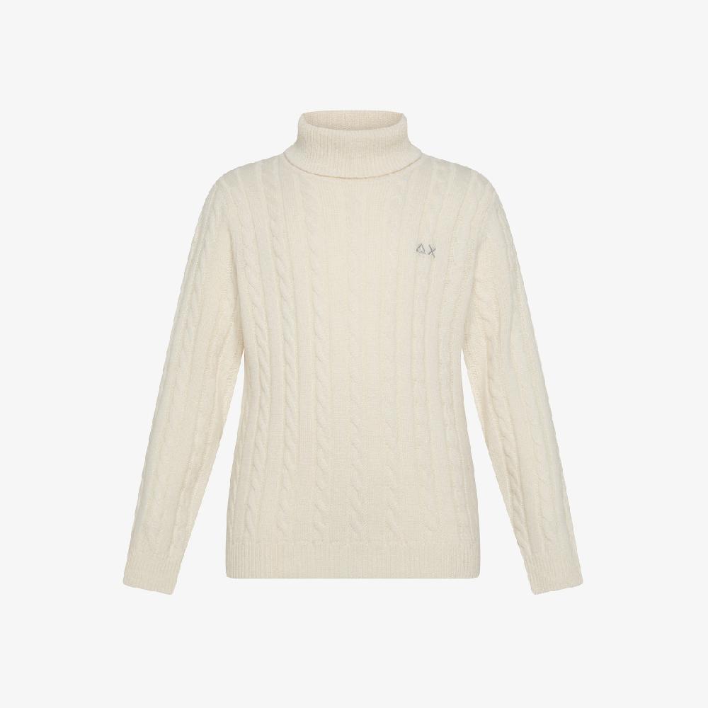 Sun 68 Maglia In Lana E Cotone A Trecce - Bambino