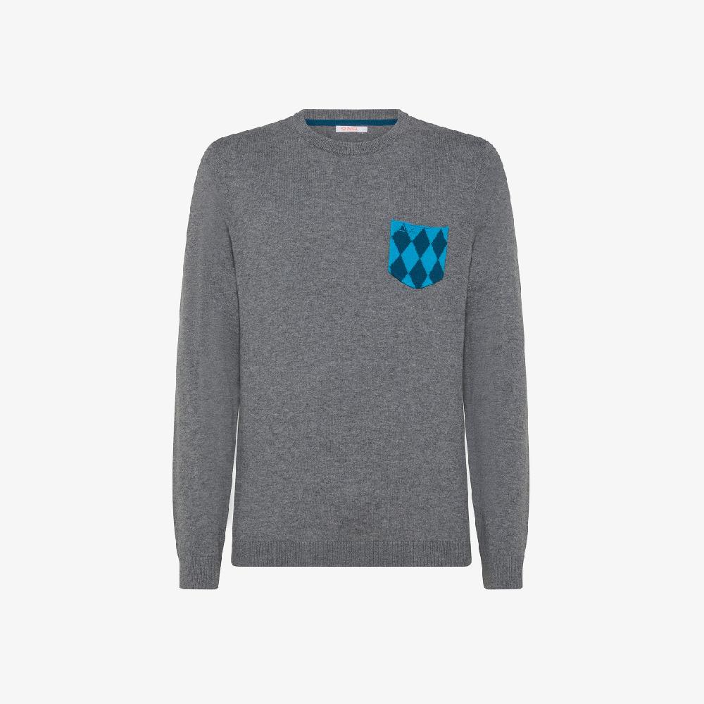 Sun 68 Maglia In Lana E Cotone Con Taschino - Uomo