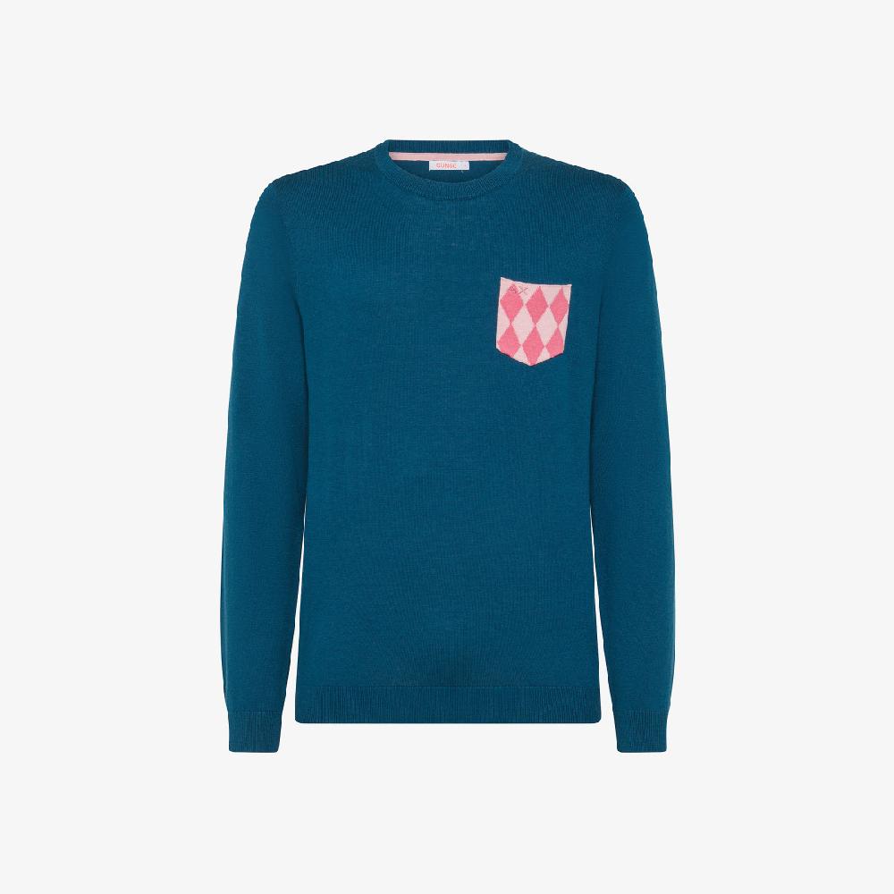 Sun 68 Maglia In Lana E Cotone Con Taschino - Uomo