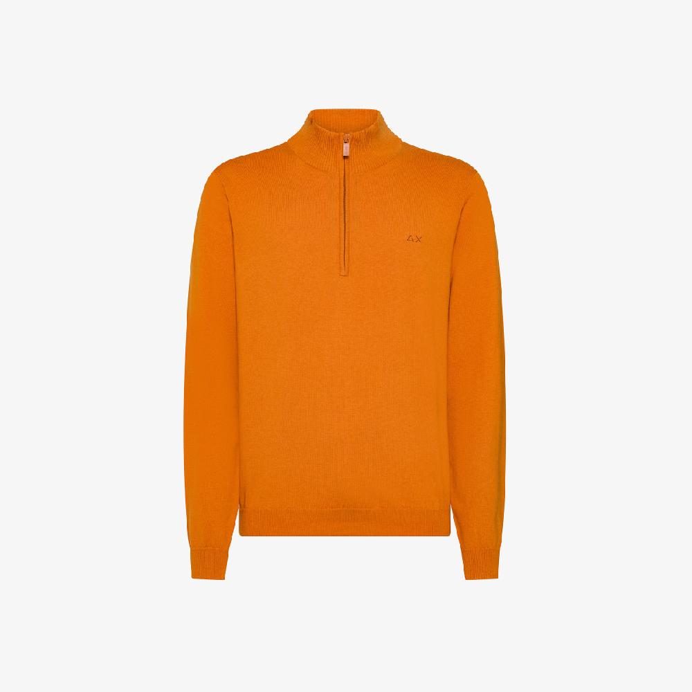 Sun 68 Maglia In Lana E Cotone Con Zip - Uomo